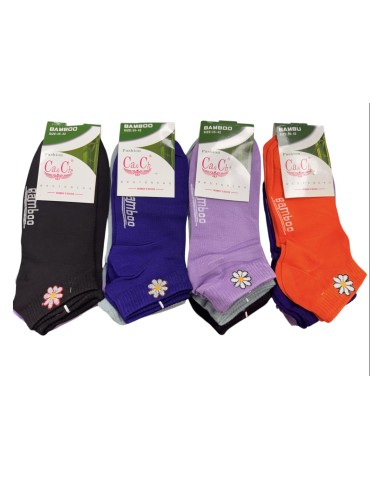Calcetin de mujer con flores