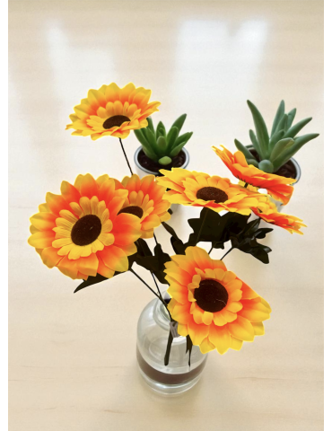 Girasol, 6 cabezas 40cm