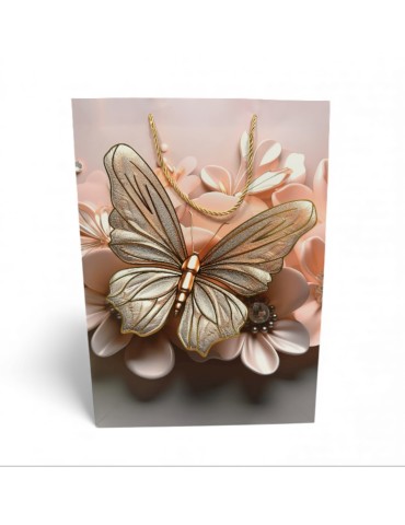 Bolsa de regalo grande de mariposa