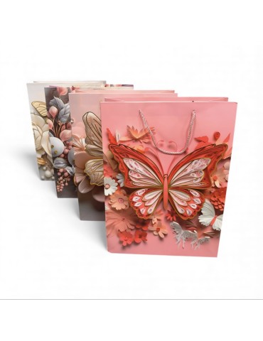 Bolsa de regalo grande de mariposa